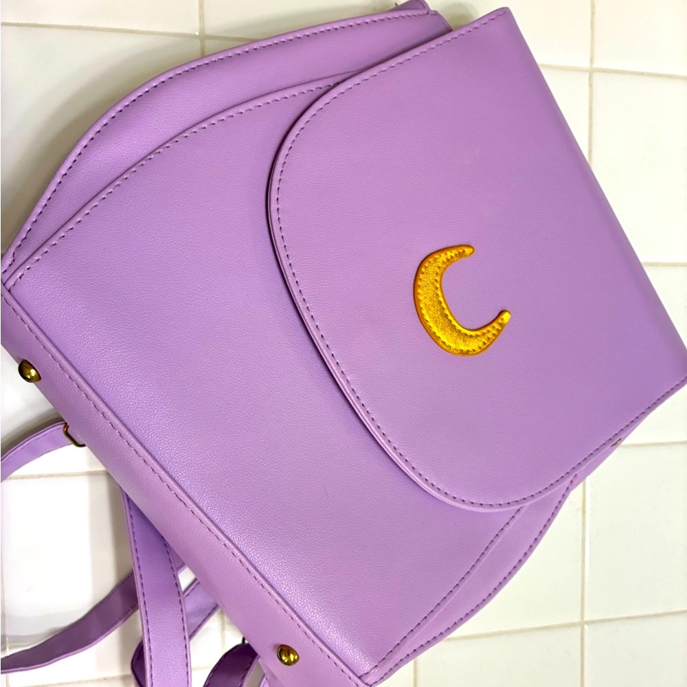 💫 Sailor Moon Lavender Convertible Backpack Bag 🐈‍⬛